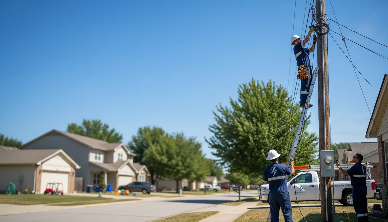 Residential electrician providing installation services in Curlew, IA